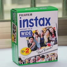 Высококачественная оригинальная пленка Fujifilm Instax Instant Wide, 20 белых листов для 300 200 210 100 500AF