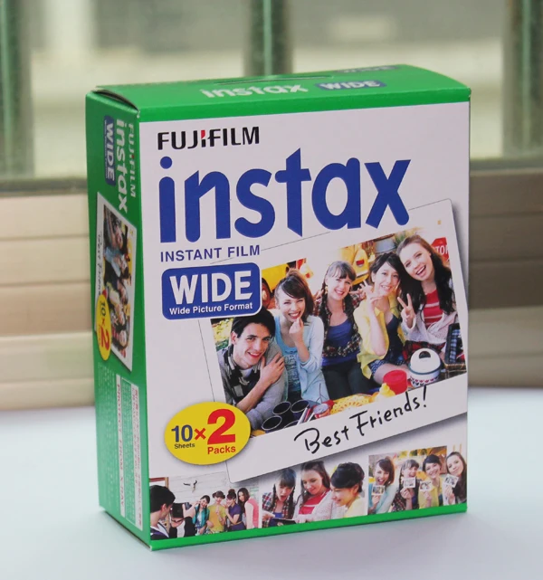 Оригинальная Fujifilm Instax мгновенная широкая пленка 20 белых листов для 300 200 210 100