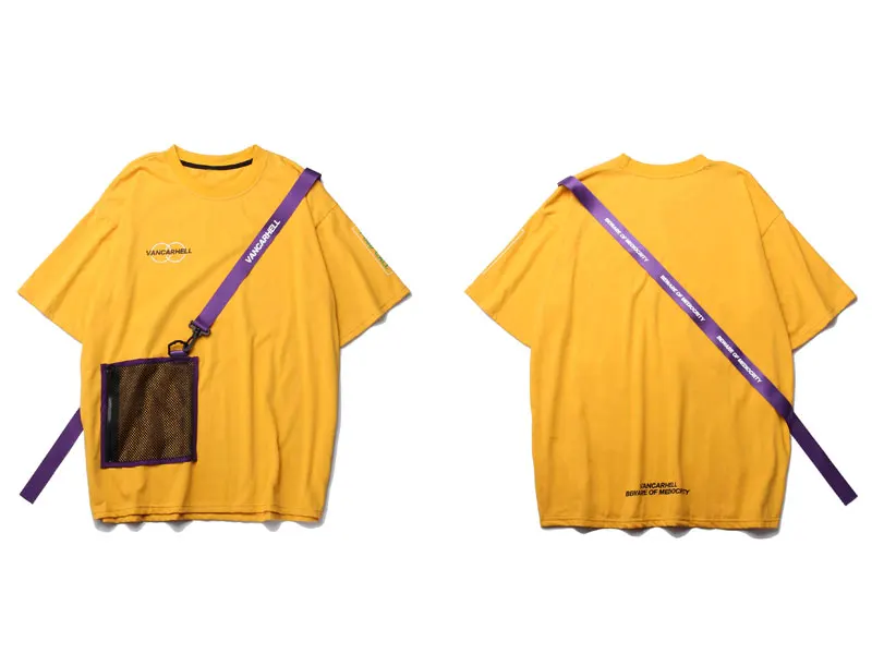 Ribbon Zipper Pocket Tshirts 2