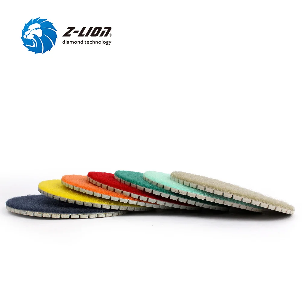 Z-LION 10pcs 화강암 대리석 콘크리트 앵글 그라인더 화강암 연마 도구 연마 휠에 대 한 4 인치 습식 다이아몬드 연마 패드