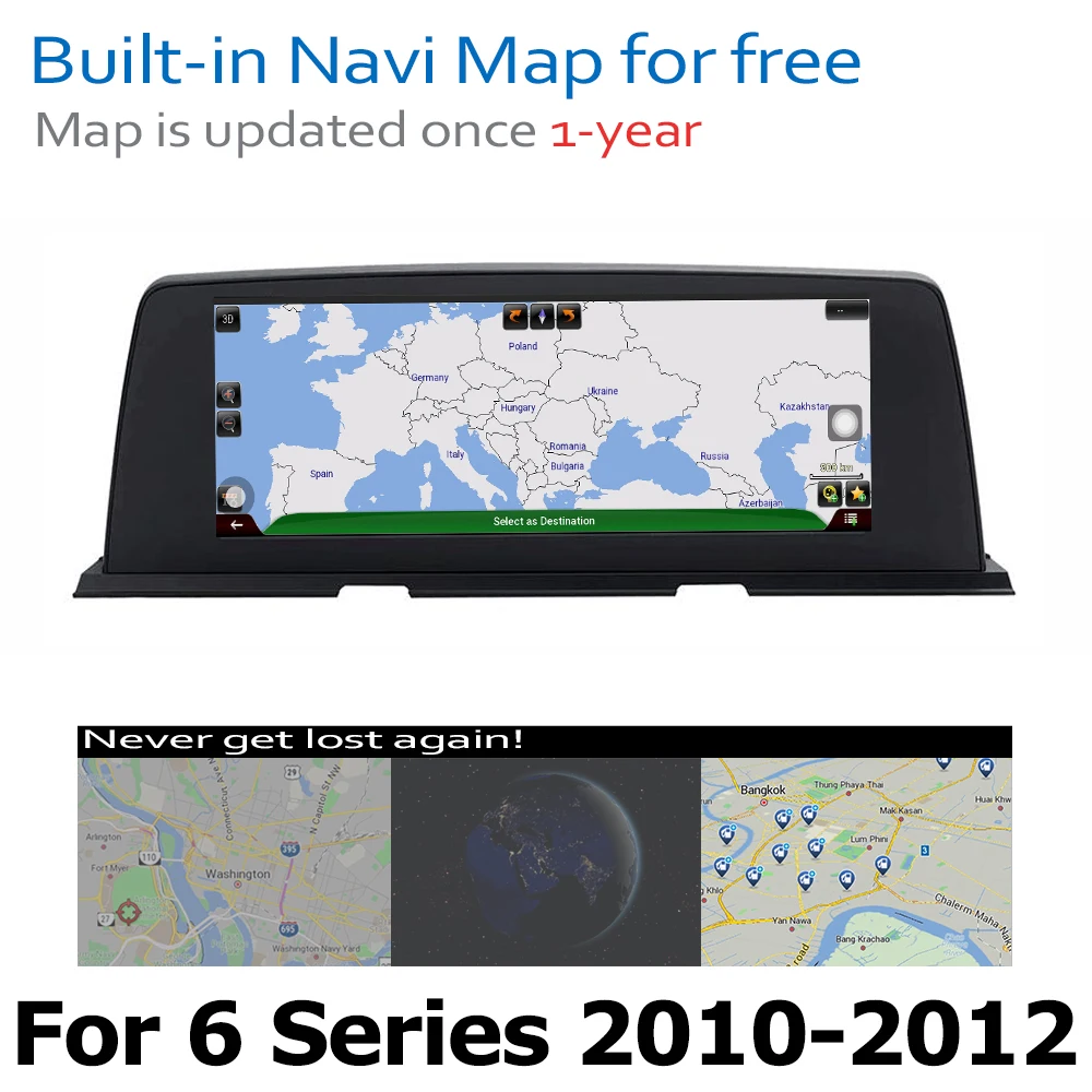 Top Android 8.0 up Car GPS Navi Screen For BMW 6 Series F13 2010~2012 CIC Multimedia Recorder BT WIFI Google 2+32G RAM IPS Screen 4