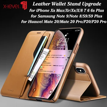 

X-Level Luxury Retro Flip Leather Wallet Case for iPhone XS Max XR X 8 7 6 6s Plus Card Slot Cover for Apple iPhone XS Max Coque