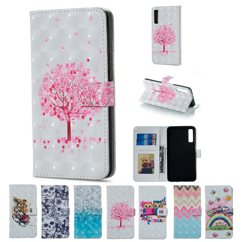 

For Samsung A7 2018 Case Flip Wallet PU Leather Phone Case For Samsung Galaxy A7 2018 A750F SM-A750F A 7 2018 Book Cover Coque