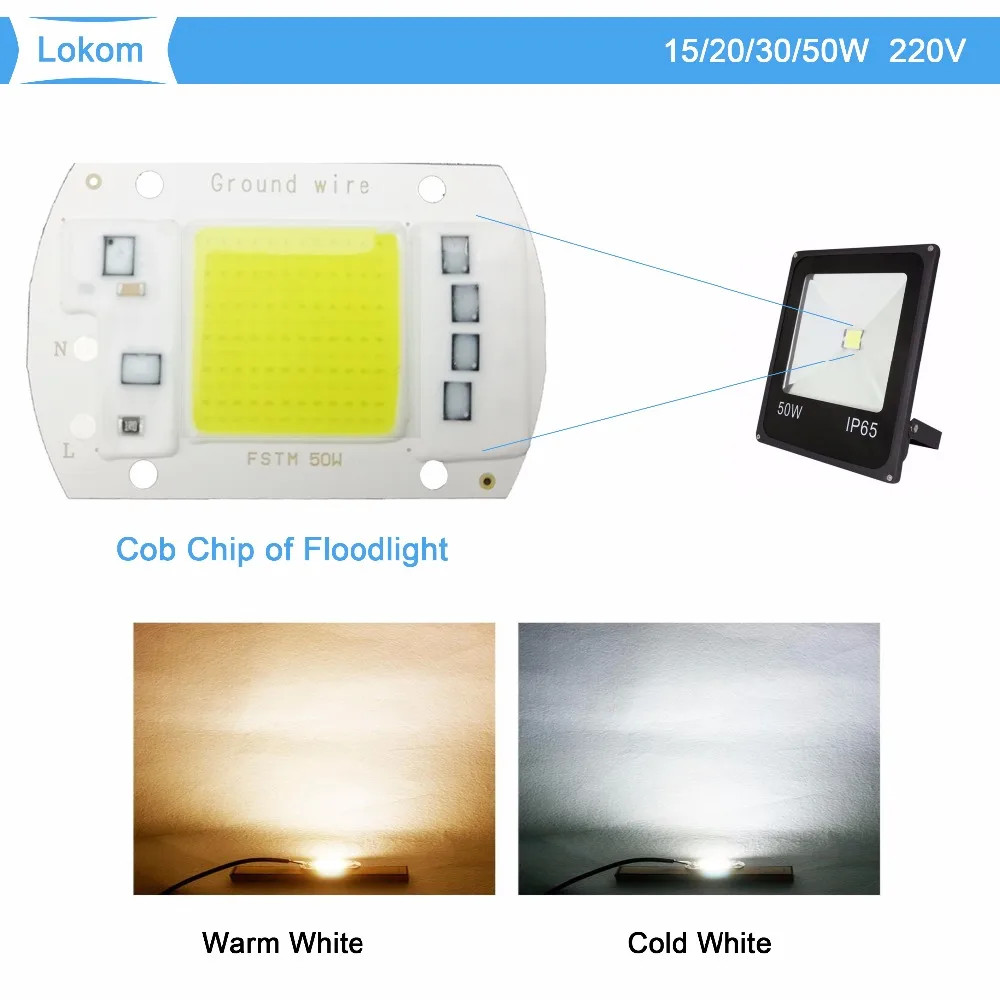 LED COB Chip Spotlight Floodlight Replacement Light Source Outdoor