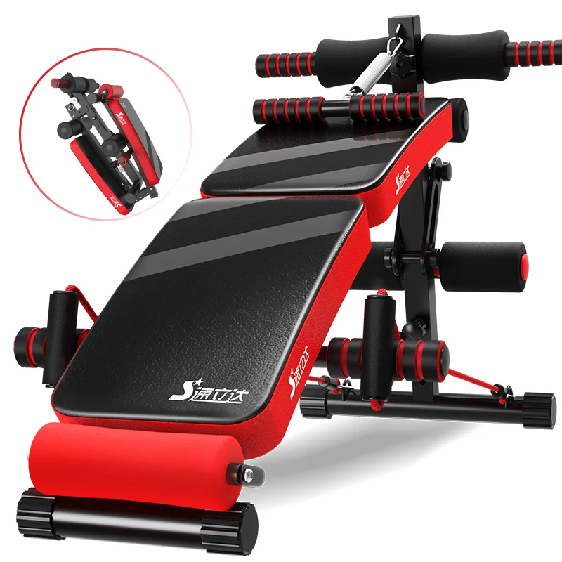 

Colorful Spuper Fold Supine Board Abdominal Fitnes Ab Bench Sit-up Bench