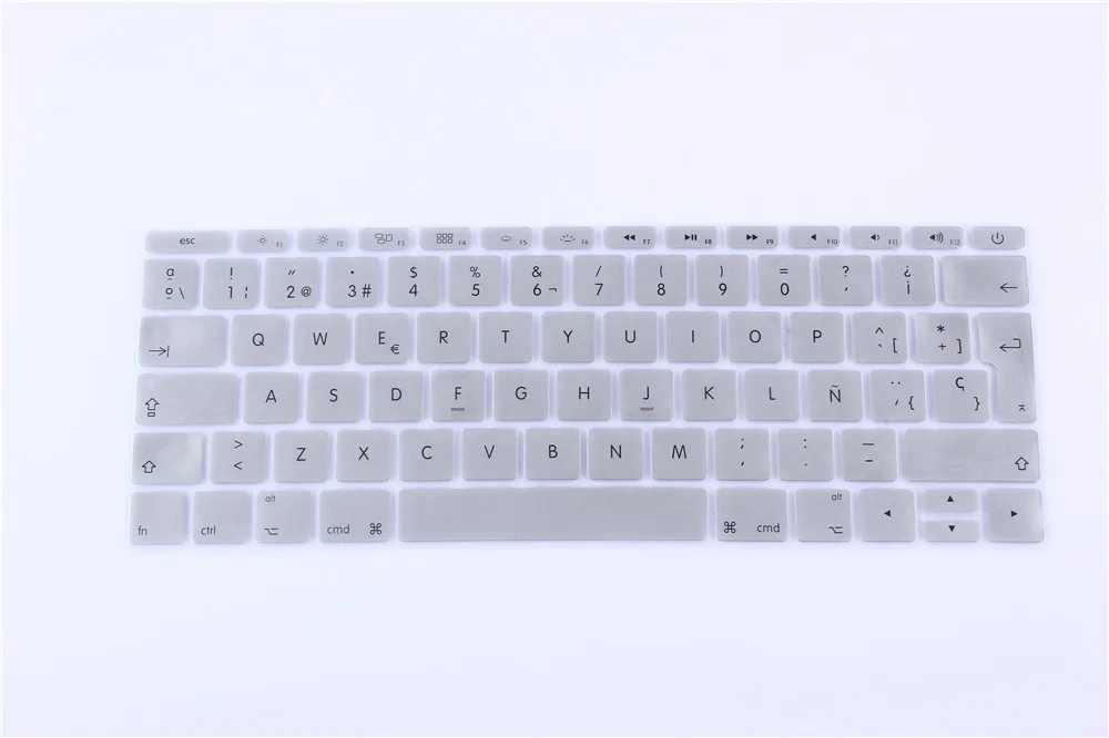 12 дюймов силиконовая испанская Водонепроницаемая клавиатура чехол для нового Macbook 12 retina/New Pro 13 с retina A1708 клавиатура пленка наклейка