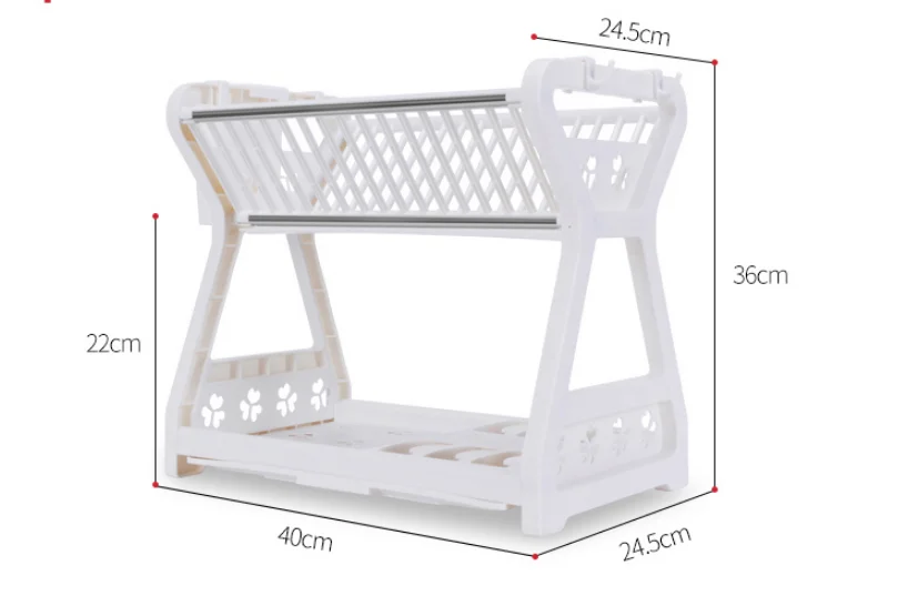 Двойной стеллаж для посуды, кухонный стеллаж, кухонная утварь, дренажная чаша, стеллаж для шкафа, палочки для еды, ящик, стеллаж для хранения LM7231152