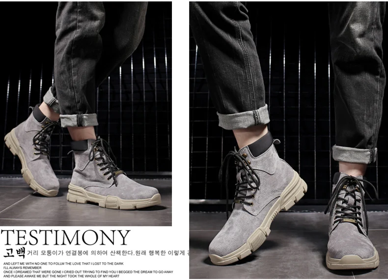Winter Shoes Mens Combat Boots' Army Casual Motorcycle Ankle Boots Men's Lace-up Military Boots Tactical Desert Boot For Men New (13)