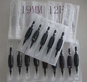 

YILONG 20 x Disposable 12F Tattoo Grips Tube with Needles Assorted Size 3/4" (19mm) For Tattoo Gun Needles Ink Cups Grip Kits
