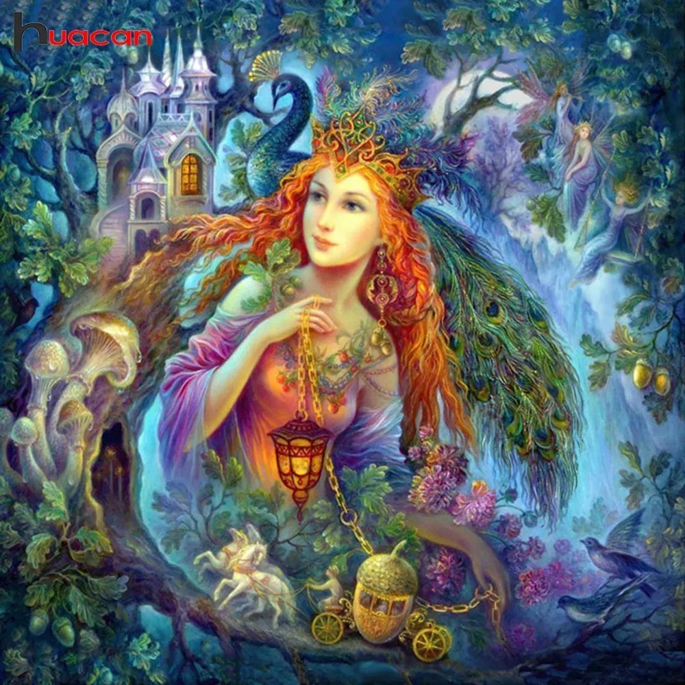 

HUACAN Diamond Painting Portrait Paint With Diamonds Beauty Diamond Embroidery Cross Stitch Picture Of Rhinestones Wall Stickers