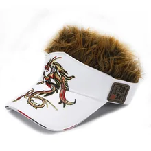Golf cap Men Women Baseball Cap Outdoor Sports Fake Flair Hair Sun Visor Hat free shipping hot new fashion novelty baseball cap fake flair hair sun visor hats men s women s toupee wig funny hair loss cool gifts golf cap