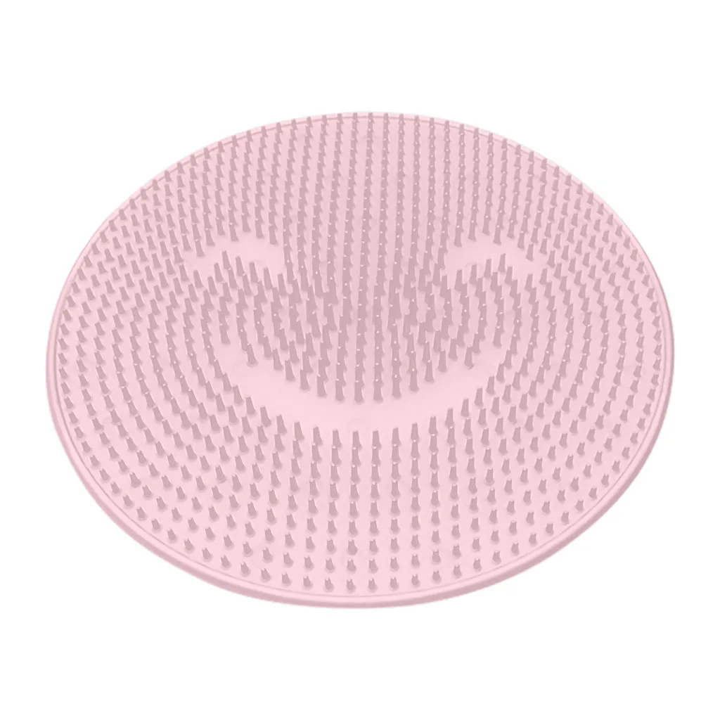 Non-Slip Massage Pad for Bathroom Strong Suction Cup Floor Shower Mat Safety Shower Plastic Massage Pad Bathroom Carpet Mat - Color: Pink