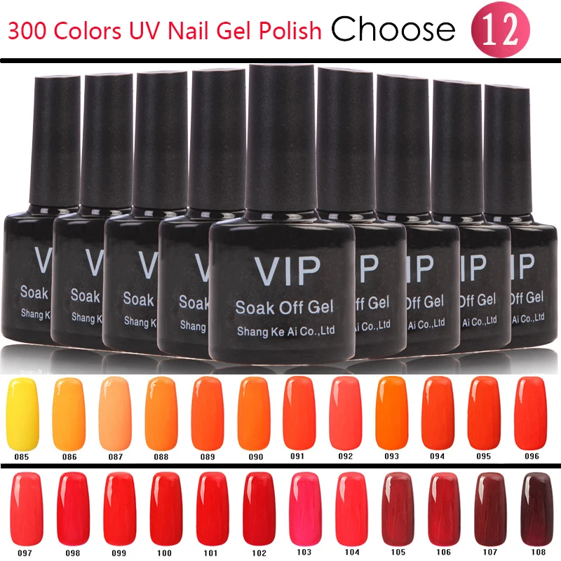 Vogue Uv Gel Nail Polish 300 Color Vip Soak Off Glow Nail Gels Led
