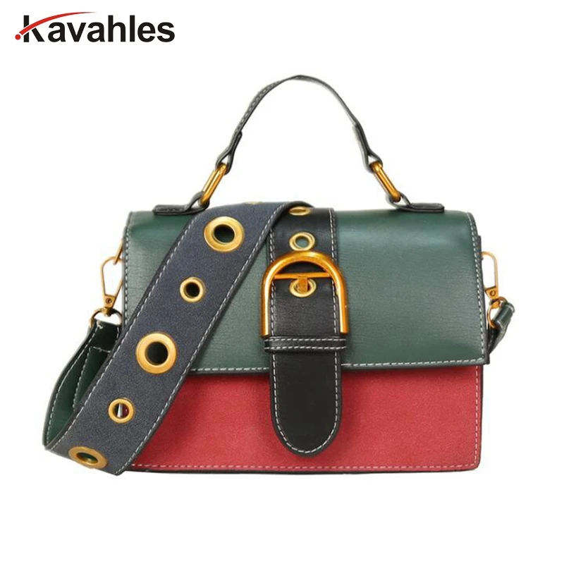 

Women Fashion New Quality PU Leather Women bag Hit color Portable Shoulder Messenger Bag Travel Tote Crossbody bag LW-213