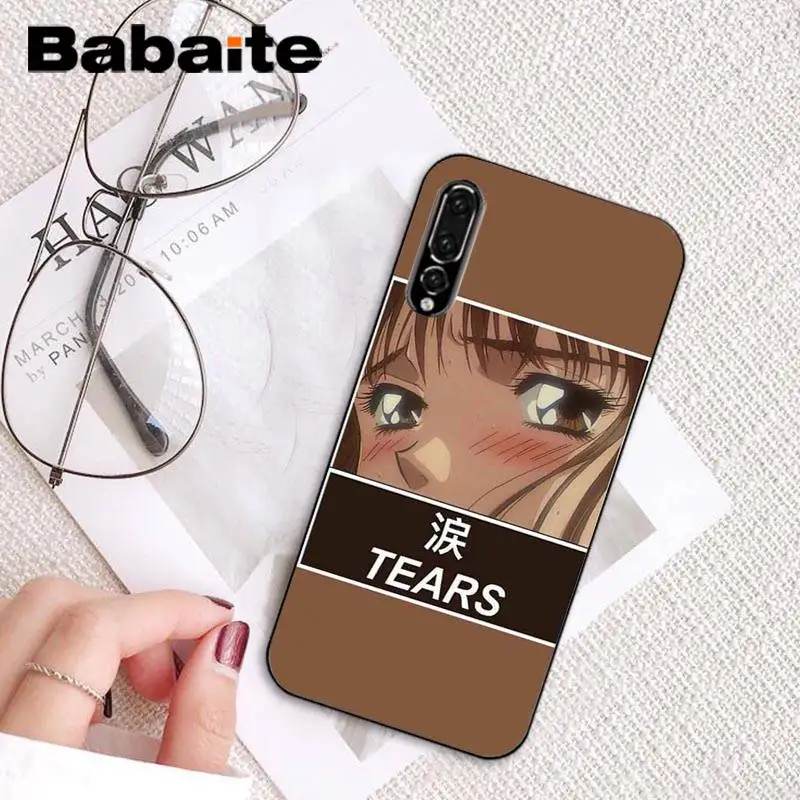 Beautiful eyes of cartoon anime girl