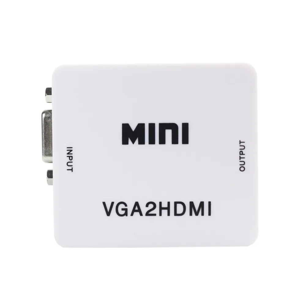 AIXXCO Мини HD 1080P Аудио VGA к HDMI HD HDTV видео конвертер коробка адаптер с HDMI кабель для ПК ноутбук к HDTV проектор