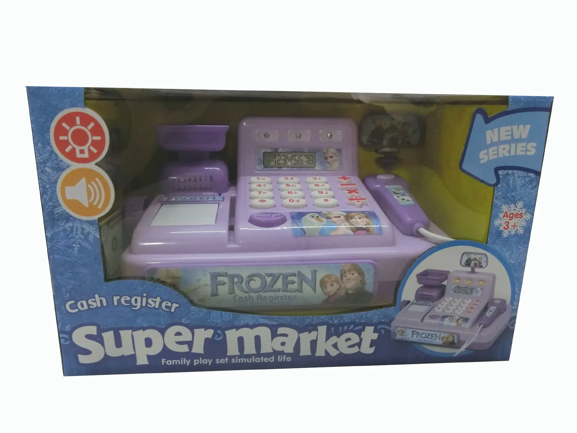 Princesa dos Desenhos Disney Congelado Pirata Animados Simulação Jogo Pai-filho Interativo Supermercado Caixa Registradora Dinheiro Bancário Brinquedo 10 Brinquedos de cozinha