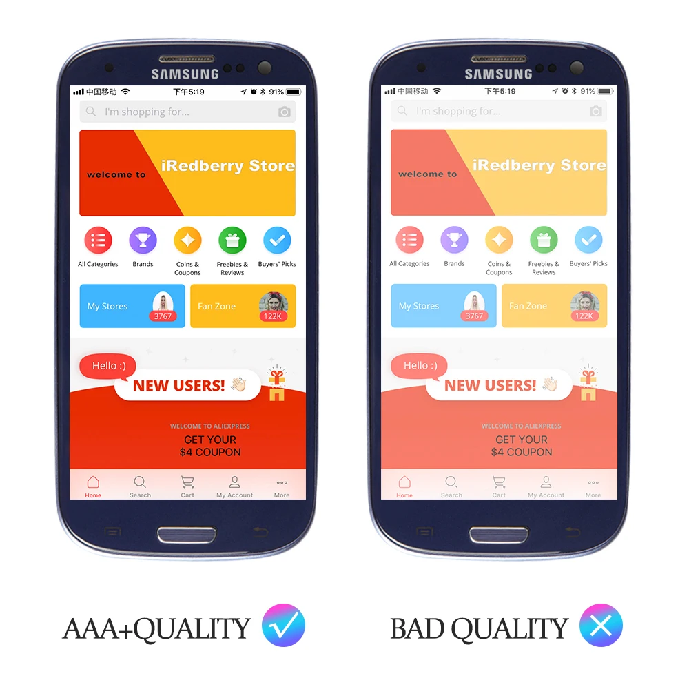 Сменный сенсорный ЖК экран для SAMSUNG Galaxy S3 i9300 i9300i|Экраны мобильных телефонов| |