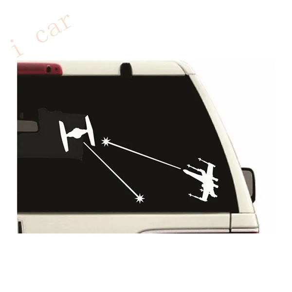 Звездные войны автомобиль латтоп стикер s-X-Wing vs Tie Fighter Fight наклейка-Выберите цвет и размер