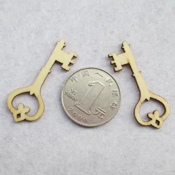 

39*15mm 100/bag Wooden key Wooden crafts Home party wedding decoration scrapbook accessories A140