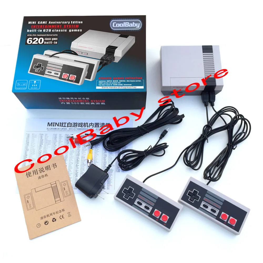 60 шт. мини ретро классическая игровая консоль встроенный 620 игр 8 бит PAL & NTSC