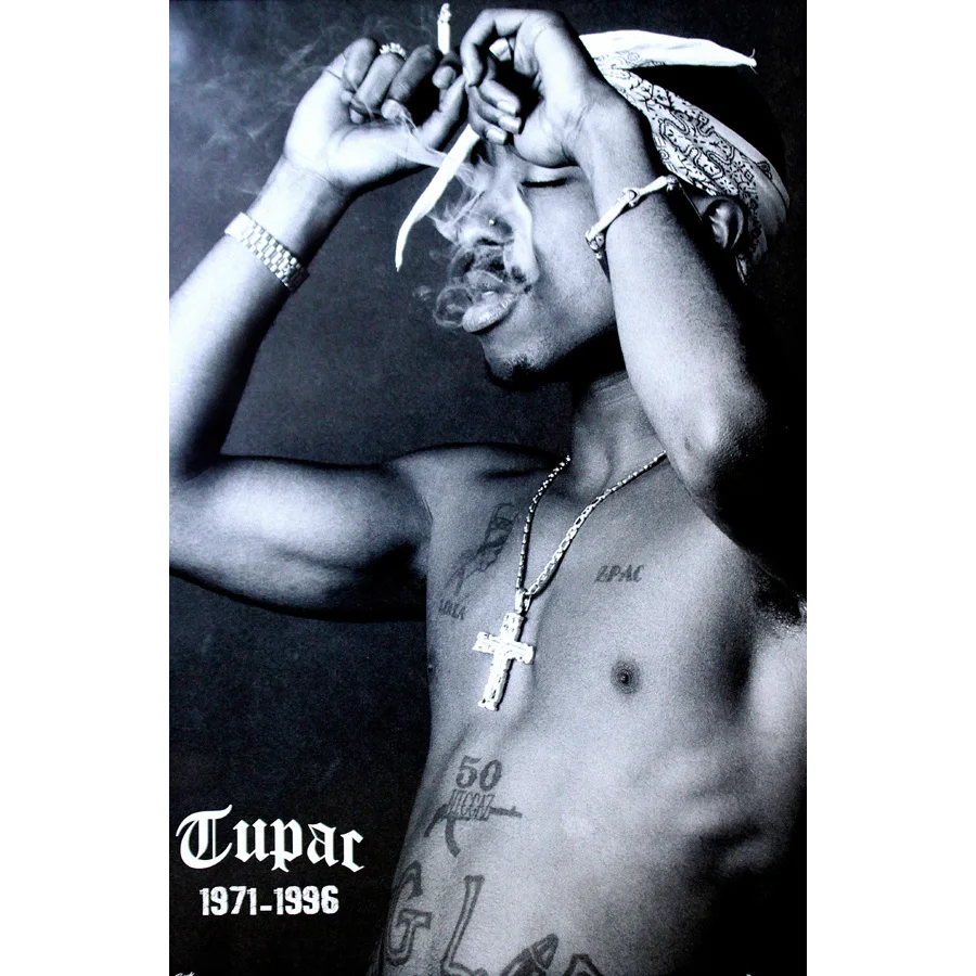 

J1935- Tupac Shakur Poster 2Pac Pop 14x21 24x36 Inches Silk Art Poster Top Fabric Print Home Wall Decor