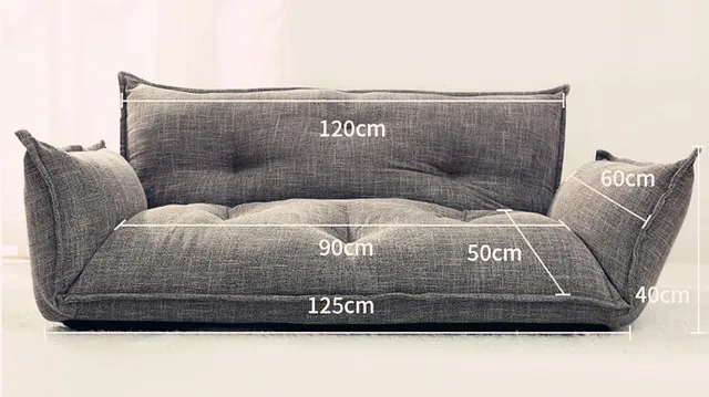 Modern Design Floor Sofa Bed 5 Position Adjustable Lazy Sofa Japanese Style Furniture Living Room Reclining Folding Sofa Couch