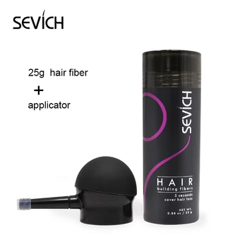

One Kit 2 pcs Hair Loss Product Hair Building Fibers and Spray Applicator Color Powder Extension Keratin Hair Fibers Thinning