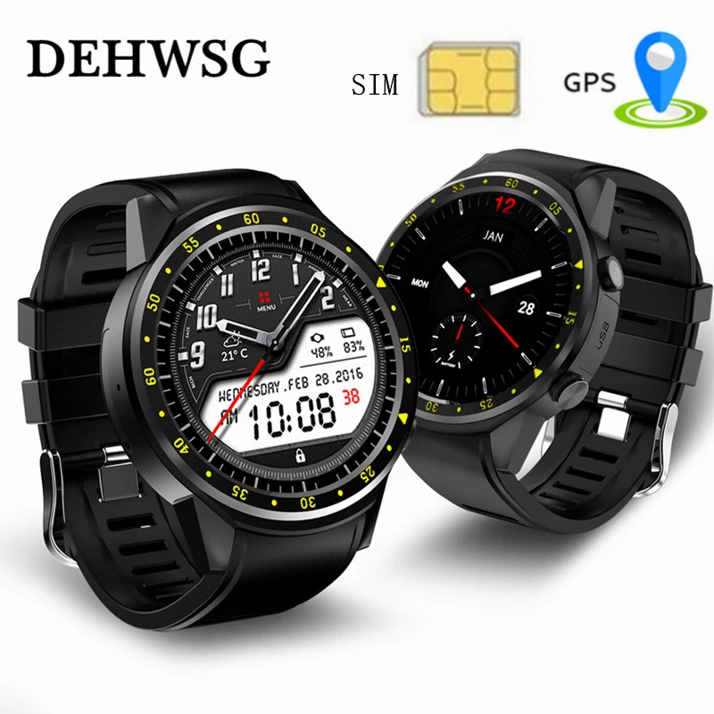 

DEHWSG Smart Watch men F1 Heart Rate tracker Smartwatch GPS wristwatch Support SIM TF Card Bluetooth Multi Sports modes