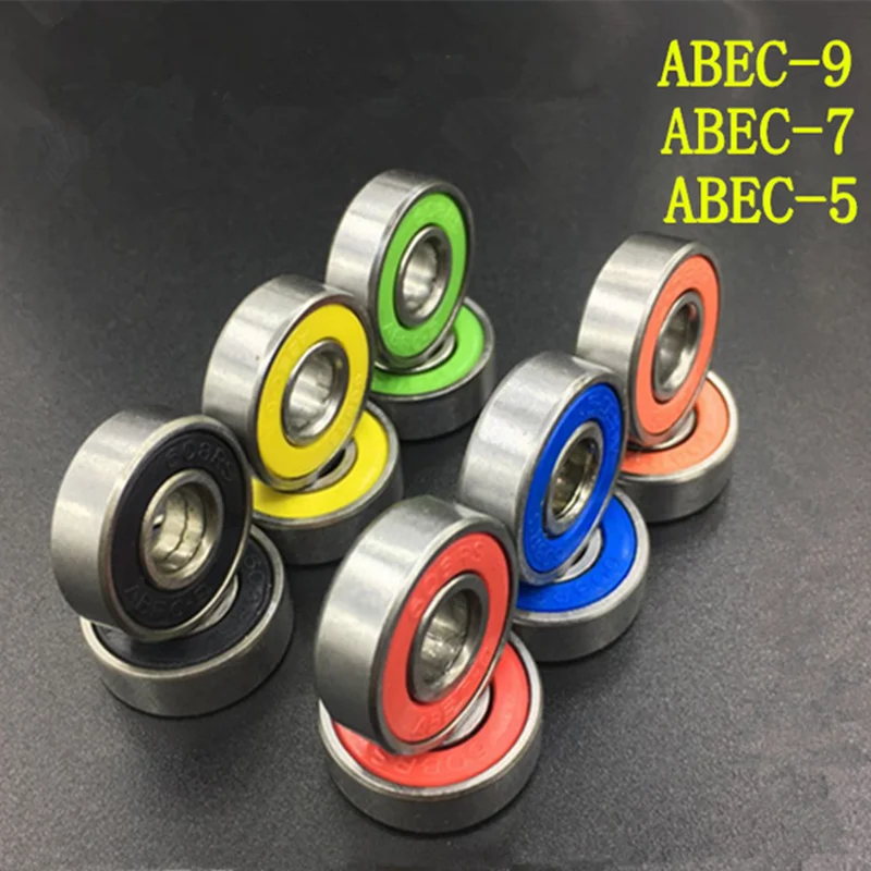 

10Pcs/set 608 RS ABEC-9/608 RS ABEC-5/608 RS ABEC-7 Ball Bearing Miniature Skate Roller ball bearings
