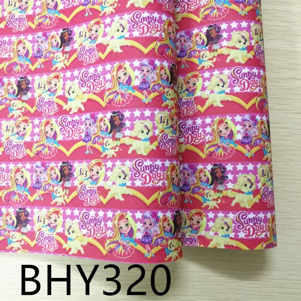 7,6*12 дюймов мультфильм линия печати искусственная кожа для DIY аксессуары BHY309