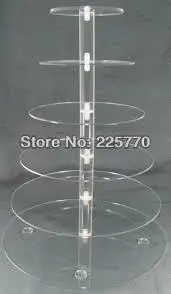 

Free Shipping 6 Tier Acrylic Cupcake Stand for Wedding Party party decoration