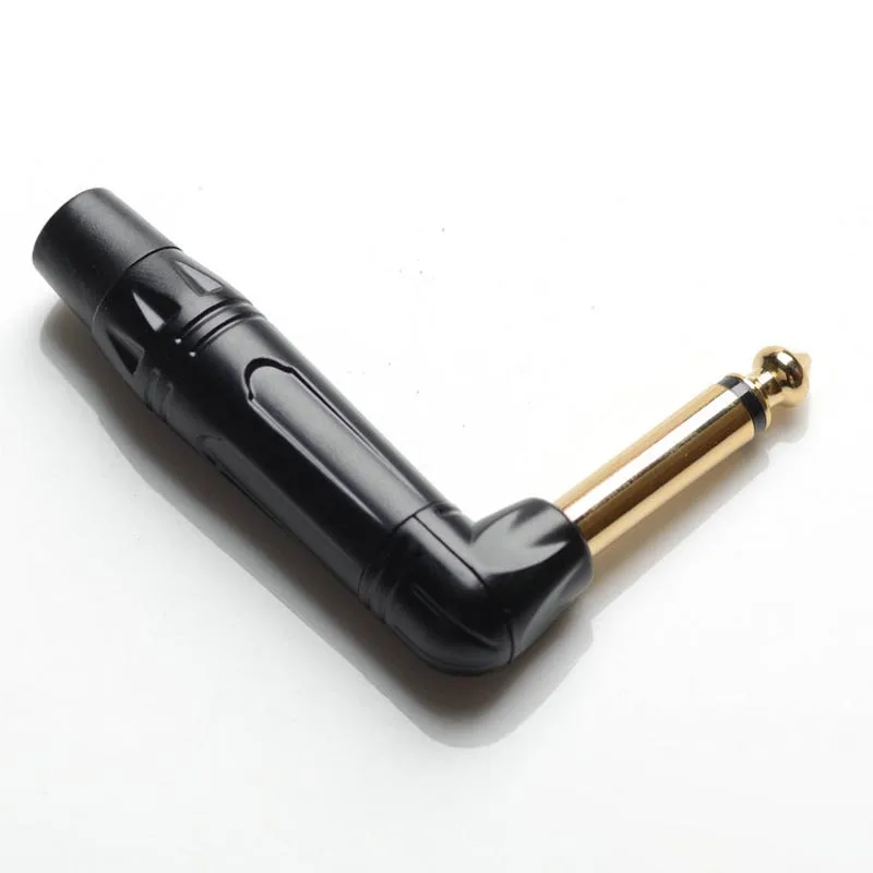 Аудиоадаптер 6 5 мм с прямым углом 90 градусов золотое покрытие шт.|plug connector|plug adapter