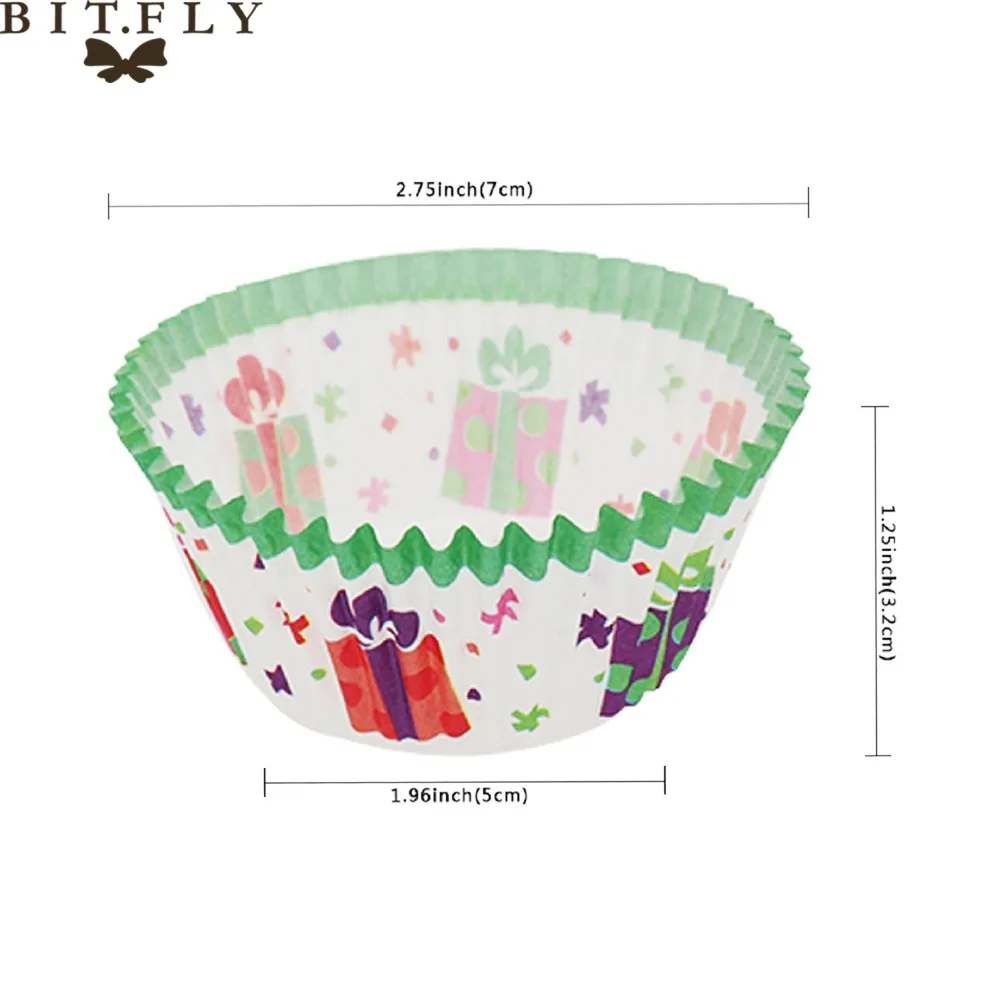 BITFLY 100 шт. радужные бумажные вкладыши для кексов Чехлы для кексов Топпер для кексов противень для выпечки Кухонные аксессуары инструмент для украшения выпечки