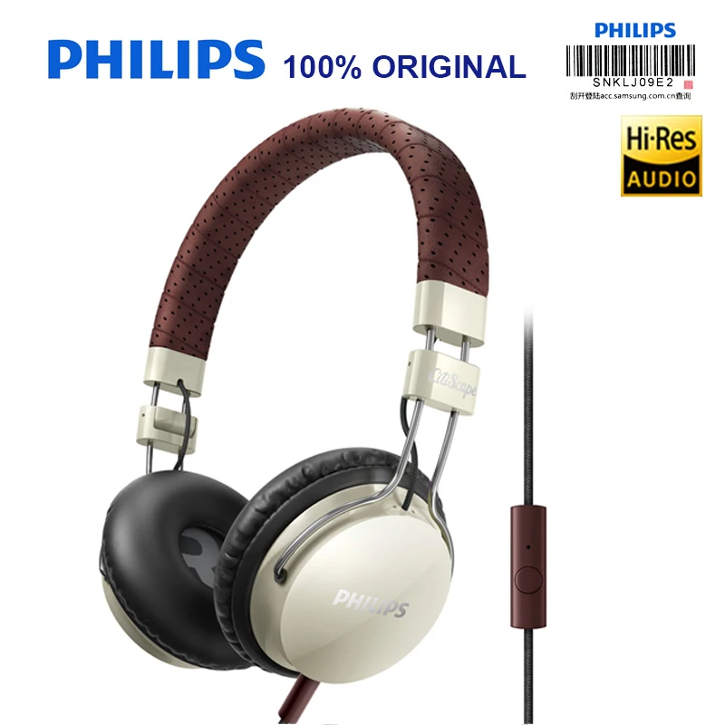 Наушники Philips SHL5505 3,5 мм l-образная вилка компьютерная игра проводное управление гарнитура для Android Поддержка микрофон шумоподавление