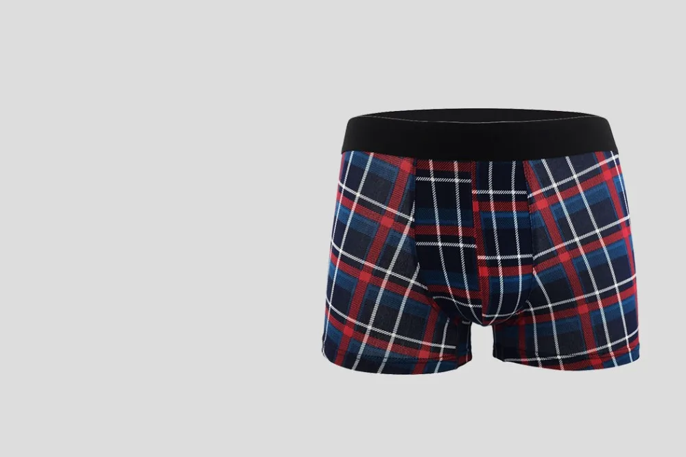 Удобные Мягкий хлопок Boxershorts Нижнее белье для Для мужчин пикантные плед уникальный трусы Algodon cuecas masculina marca боксер calzoncillos