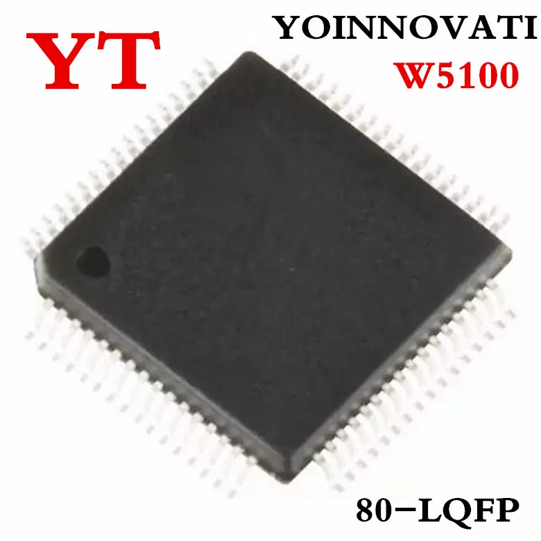 

5pcs/lot IC W5100 LQFP-80 Ethernet controller chip The network interface chip Best quality