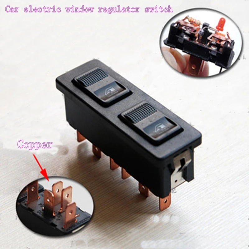 

1set With red light car window regulator double switch power window switch window refit switch