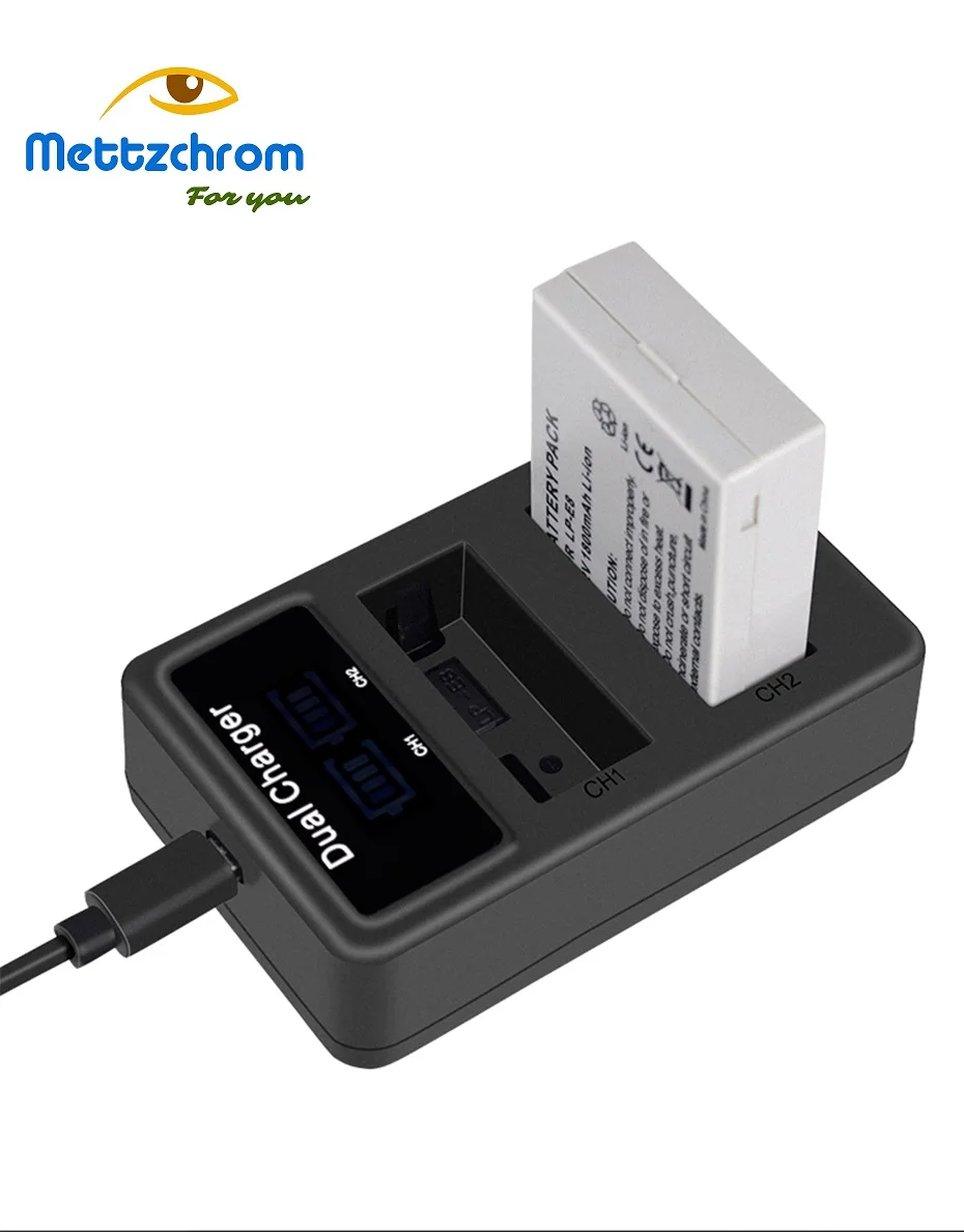 2 шт. USB зарядное устройство для Canon 700D 650D 600D 1500 мАч|Цифровые аккумуляторы| |