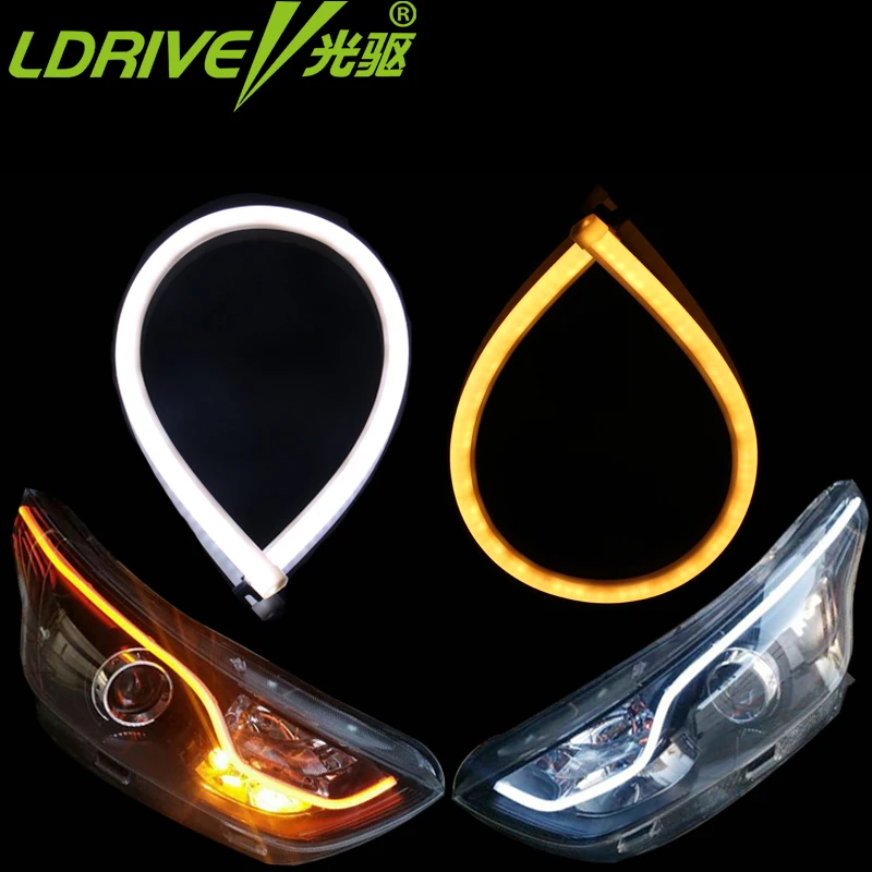 LDRIVE 2 шт. автомобилей головной светильник глаза ангела светодиодный Габаритные