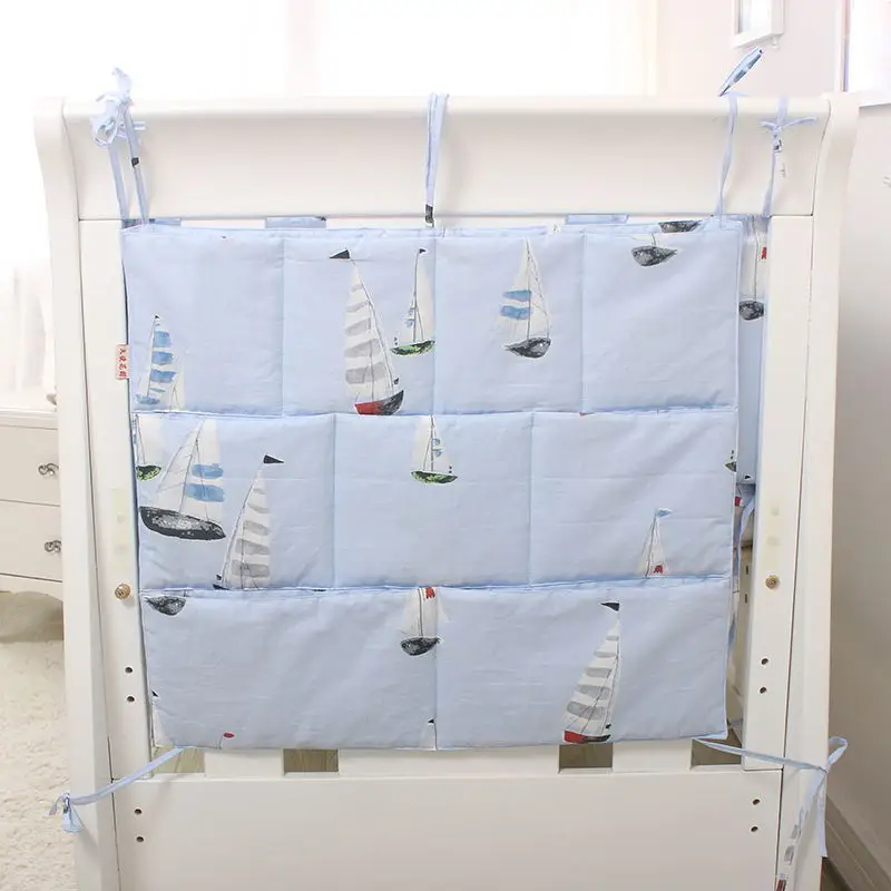 6050cm Baby Bed Bumpers Bedside Storage Hanging Bag Multifunctional Cot Pocket Diaper bag (3)