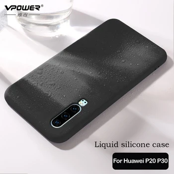 

for Huawei P20 P30 P30 PRO Lite Liquid Silicone Case Silky Soft-Touch Finish Back Protective Cover For huawei p10 plus p20 Phone