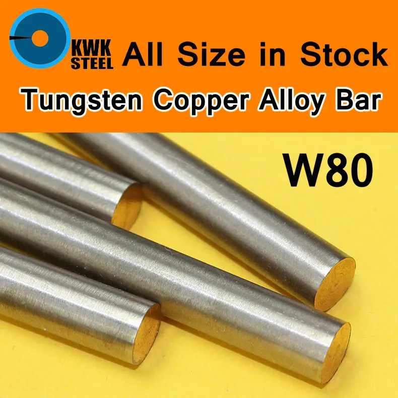 Tungsten Copper Alloy Bar W80Cu20 W80 Round Bar Mould CNC Machine Spot