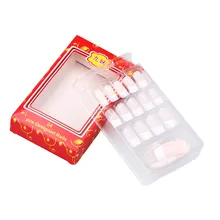 A# Новинка 24 шт на весь ноготь французские кончики естественная пальчиковая подделка Художественное покрытие маникюр#1104#1104& a