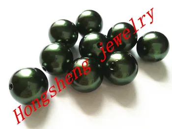 

20mm 110pcs/lot Deep green color chunky Acrylic Pearl beads for Chunky Necklace Jewelry making #55 (As shown)