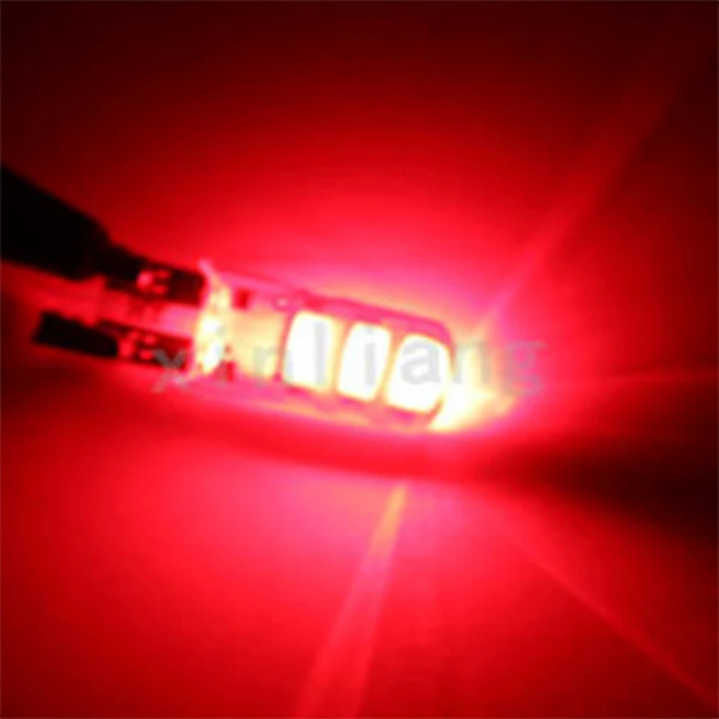 Яркий кристалл T10 из силикагеля белый желтый синий красный W5W 5050 6SMD лампа
