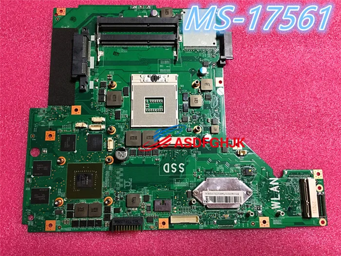 Original MS-1756 para MSI GE70 portátil placa madre MS-17561 REV 1,0/1,1 prueba OK Original MS-1756 para MSI GE70 portátil placa madre MS-17561 REV 1,0/1,1 prueba OK