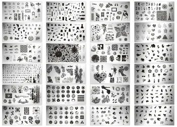 

24 Designs 6*12cm Stainless Image Plate NEW 1 pc Nail Stamping Plates Stamping Nail Art Manicure Template Nail Stamp Tools