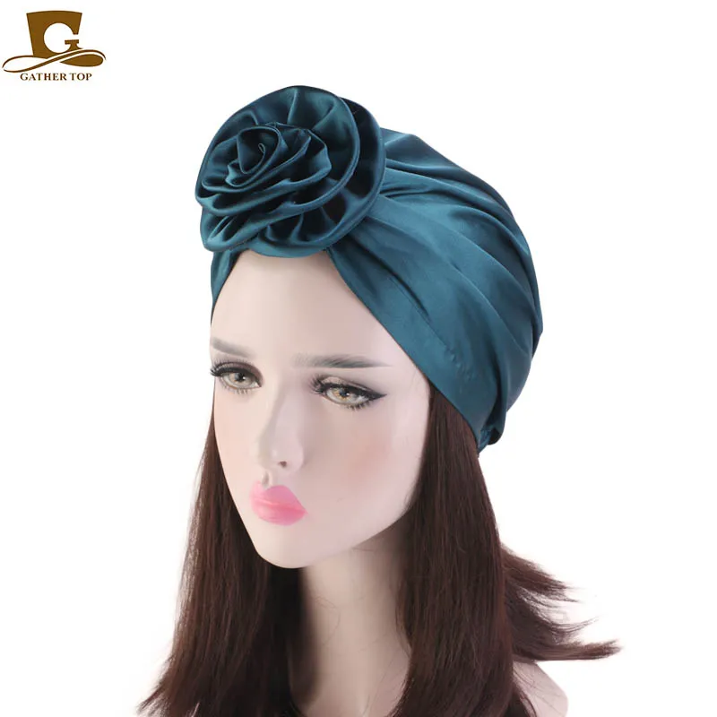 

Women Stain Flower Turban Fashion Ladies Muslim Headwrap Bonnet Hair Hijab Accessories Hair Loss Chemo Cap