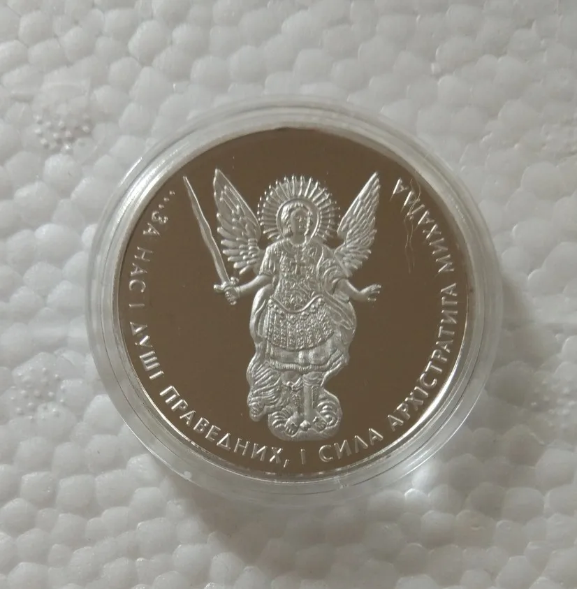 Сувенирная медаль-монета, 40 мм, "Archangel mikel Ukraine", Россия, СССР